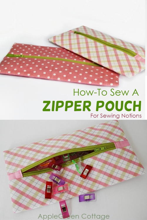 Cute Zipper Pouch For Sewing Notions