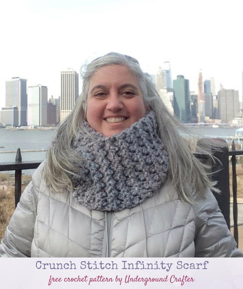 Crunch Stitch Infinity Scarf