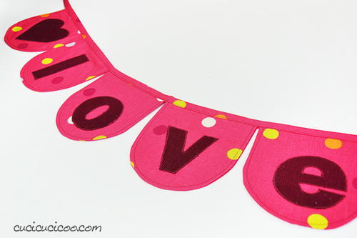 How to Sew a Fabric Valentine’s Day Banner from Scraps