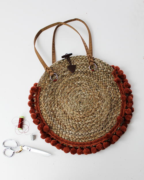 How To Make A Boho Round Purse From Placemats