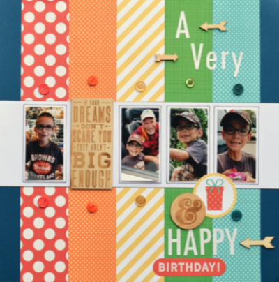 Happy Birthday Scrapbook Layout