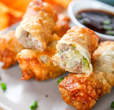 Philly Cheesesteak Egg Rolls