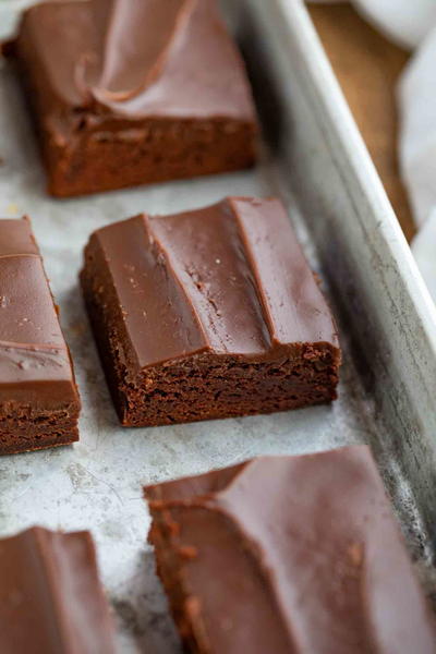 Fudge Iced Brownies