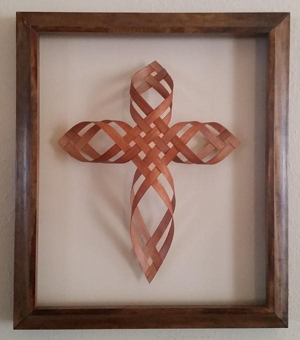 DIY Woven Wooden Cross Wall Hanging