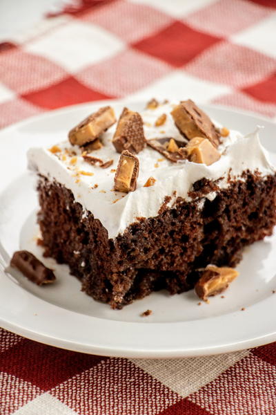 Caramel Heath Bar Cake