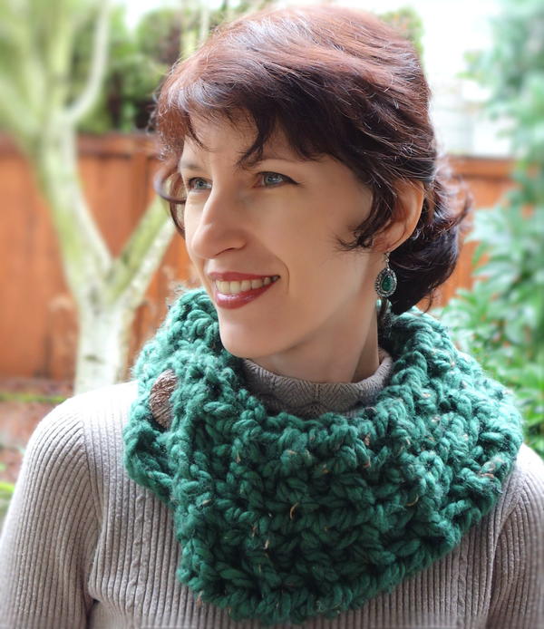 Northwest Forest Crochet Cowl