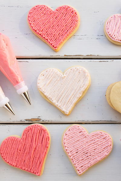 Valentine's Day Heart Sugar Cookies