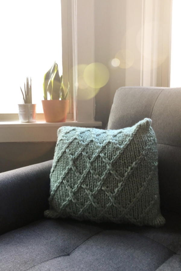 Lattice Cable Pillow Pattern