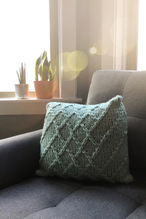 Lattice Cable Pillow Pattern