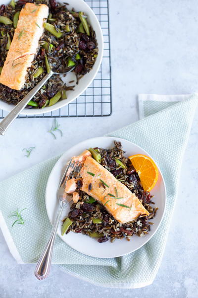 Baked Salmon with Black Rice