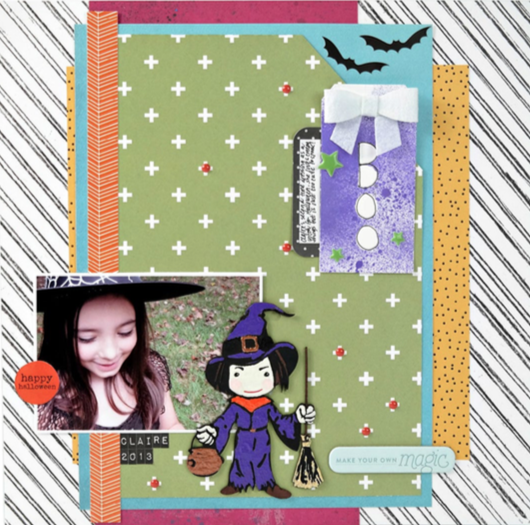 "Boo" Halloween Scrapbook Page