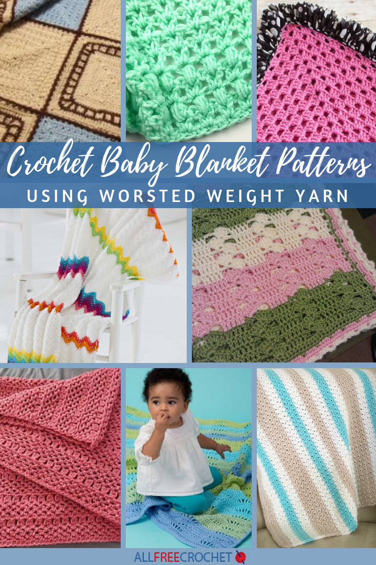 16 Crochet Baby Blanket Patterns Worsted Weight Yarn AllFreeCrochet