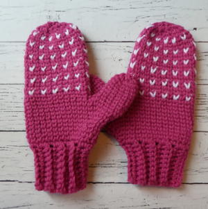 Snow Day Crochet Mittens