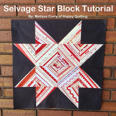 Selvage Star Quilt Block