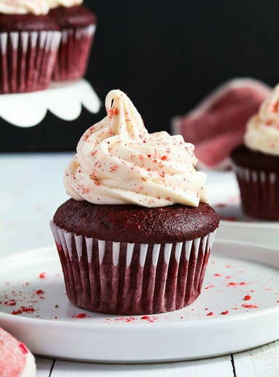 Vegan Red Velvet Cupcakes with Cream Cheese Frosting