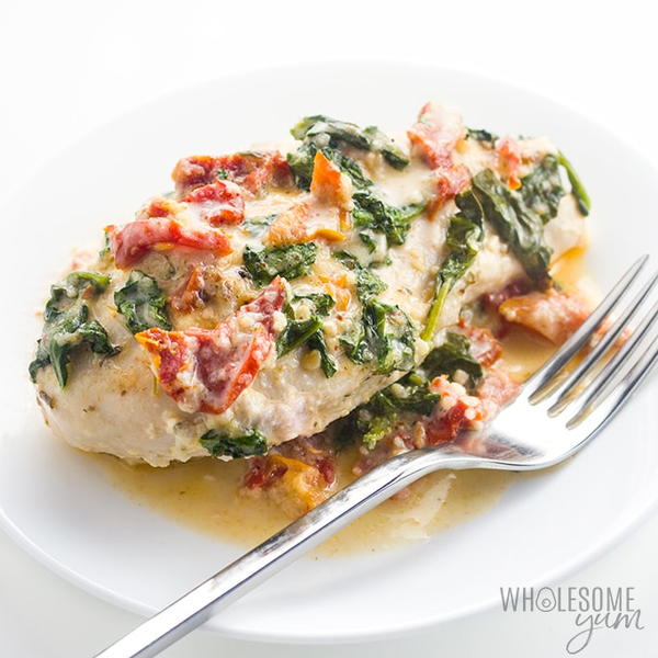 Crock Pot Creamy Tuscan Garlic Chicken Recipe