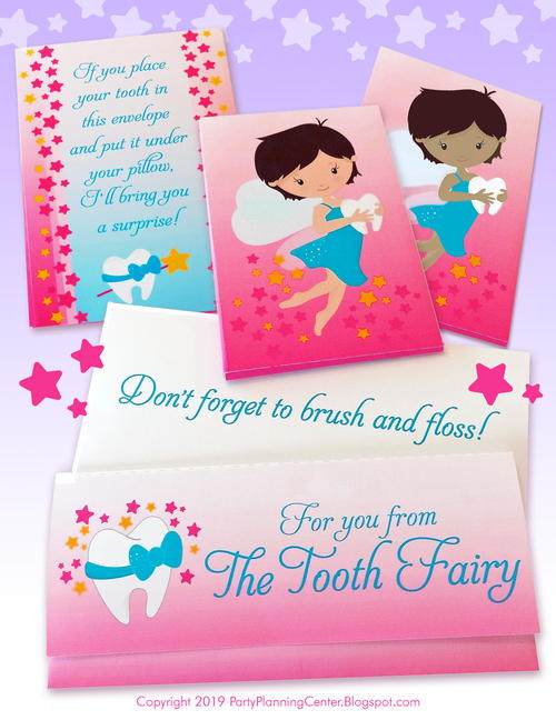 Printable Tooth Fairy Envelopes