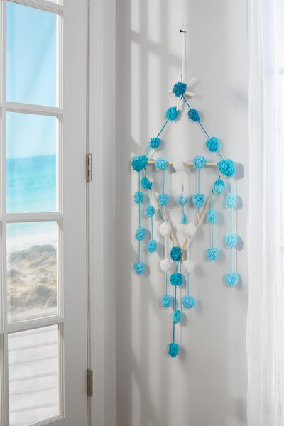 Beachy Pom Pom Wall Hanging