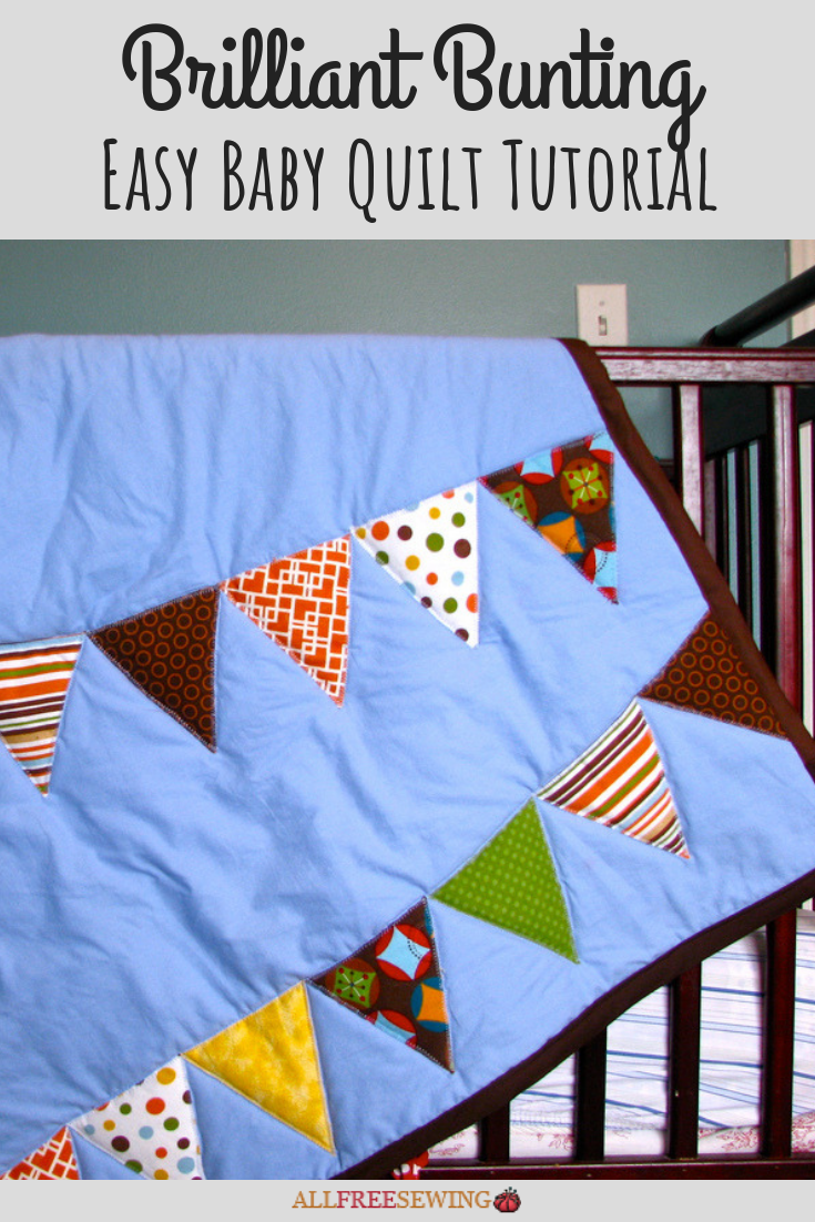 Brilliant Bunting Easy Baby Quilt Tutorial