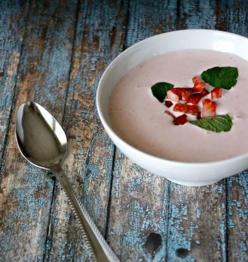 Carnival-Inspired Strawberry Bisque