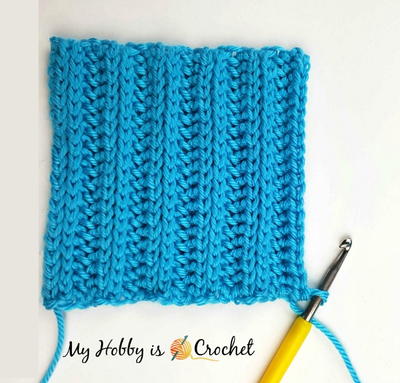 How to CROCHET: The Perfect Knit Ribbing Knit 2, Purl 2
