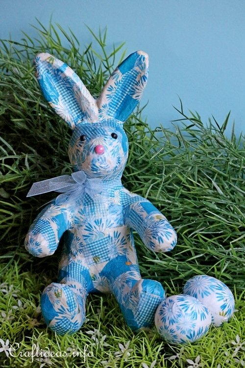 Decoupage Patchwork Easter Bunny