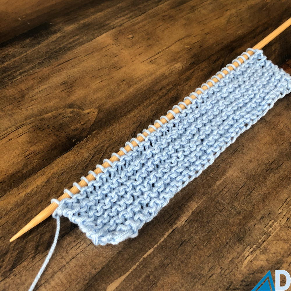 knitting duplicate stitch garter