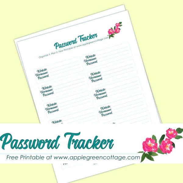 Never Forget A password Again - With this FREE Password Organizer