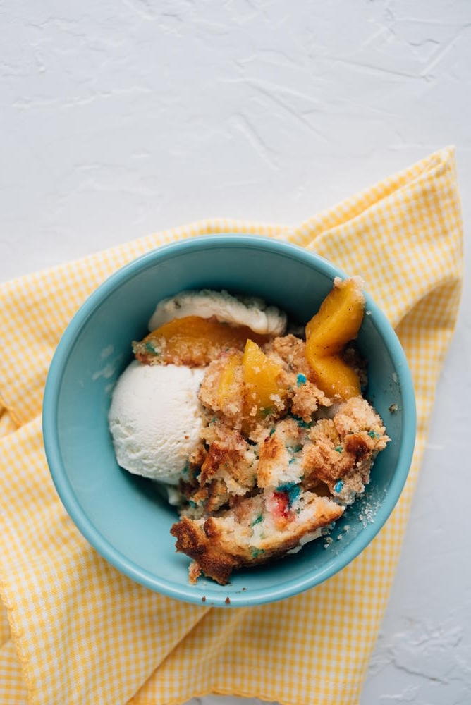 Cake Mix Peach Cobbler-image