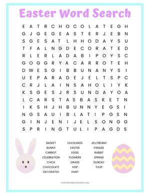 easter word search printable worksheet allfreeholidaycrafts com