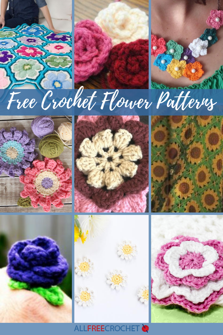 72 free crochet flower patterns | allfreecrochet