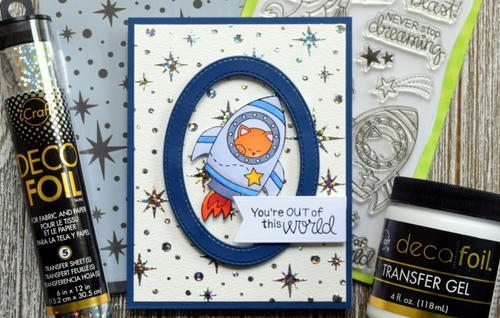 Out of This World Stenciled Card