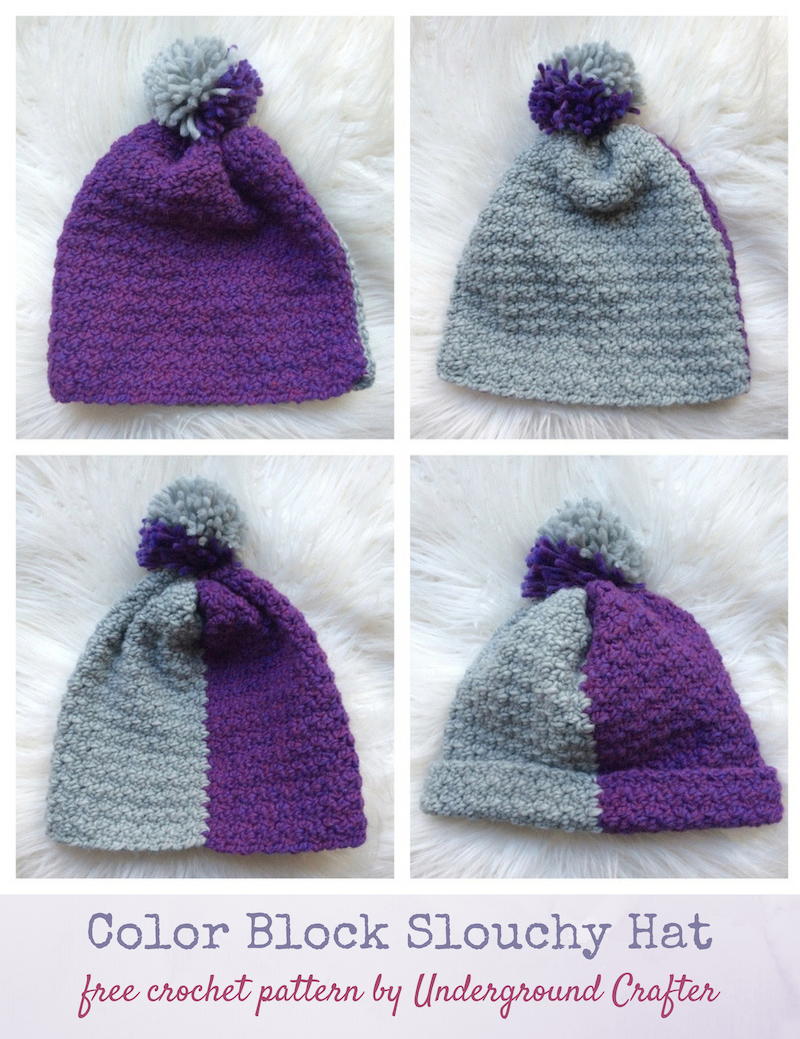 color block knit hat pattern