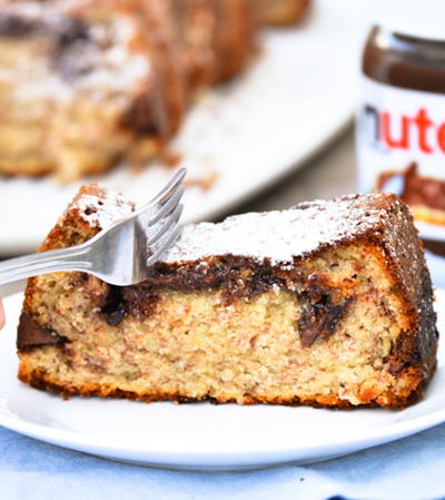 Out of the World Banana Nutella Cake