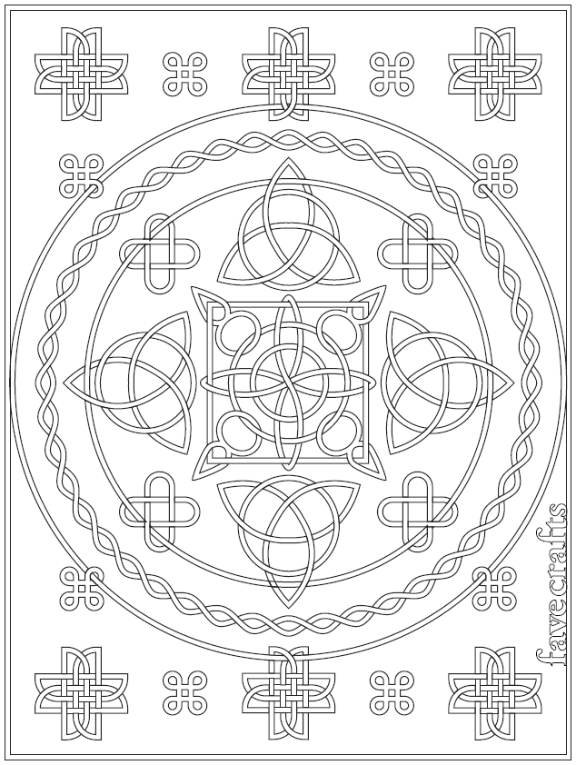 celtic cross coloring pages