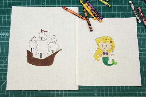 Embroidered Canvas Using Stencils