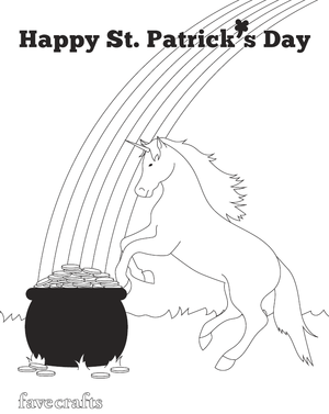 Download Unicorn St Patrick S Day Coloring Page Favecrafts Com