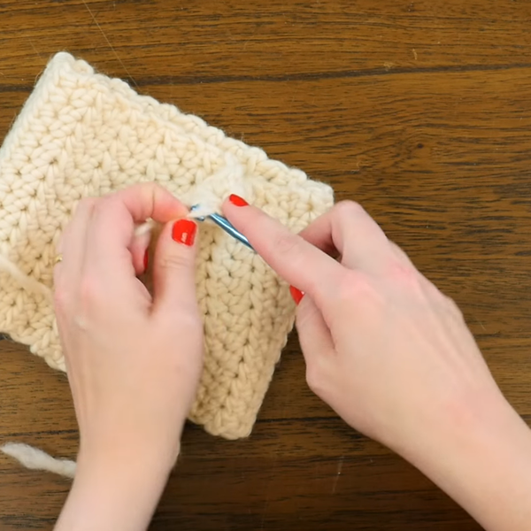 Keep your wrist straight while crocheting.