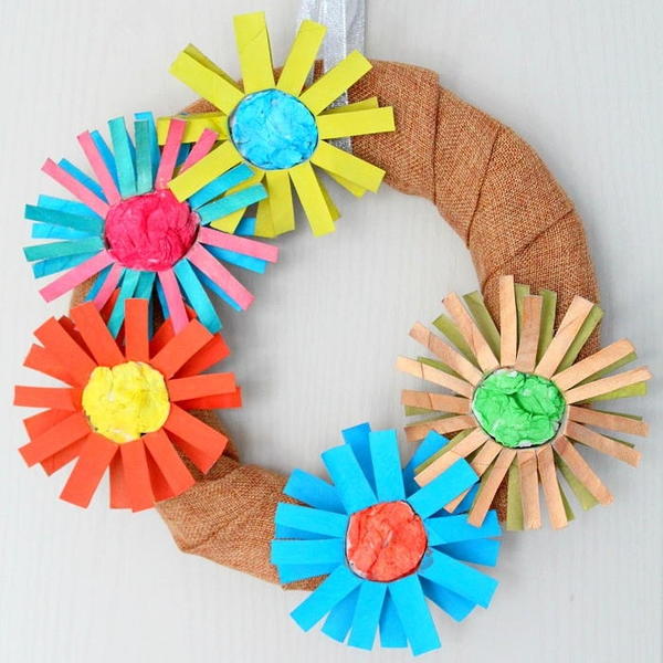 DIY Paper Flower Wreath