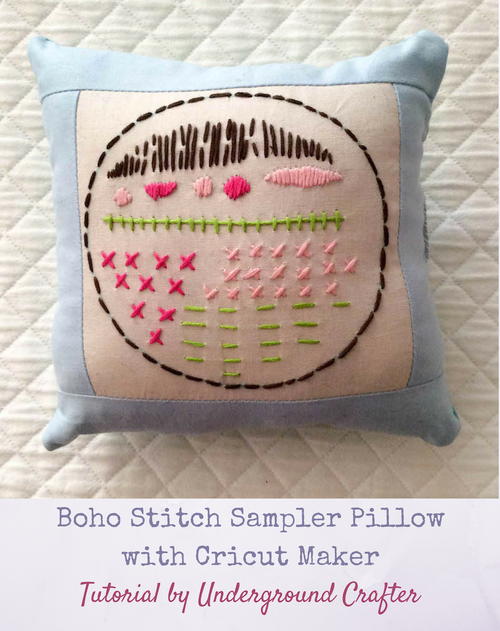 Boho Stitch Sampler Pillow