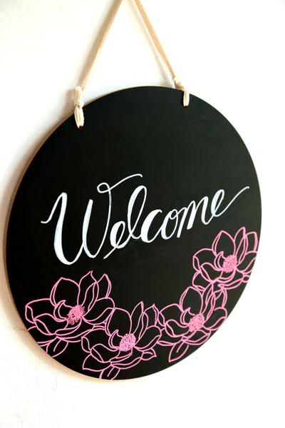 Chalkboard Welcome Sign