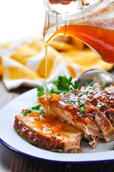 Slow Cooker Pork Roast with Apricot Sauce