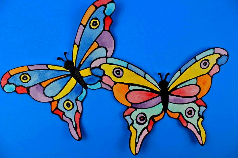 stained glass butterfly designs