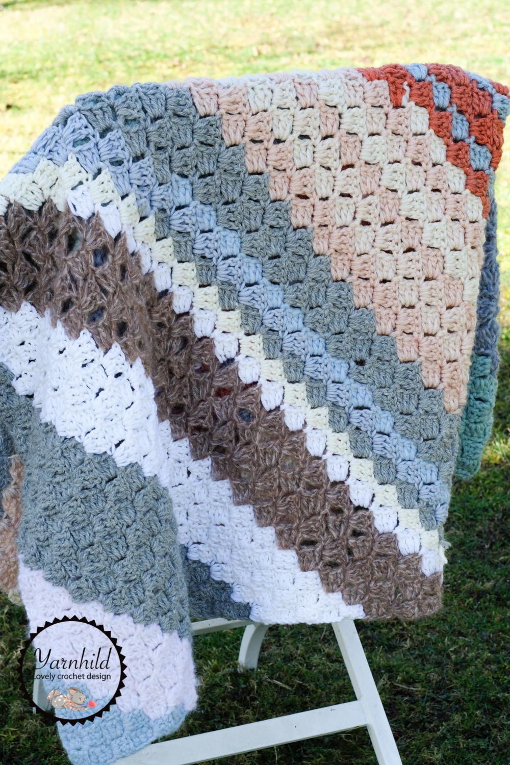 C2C Blanket from Leftover Yarn