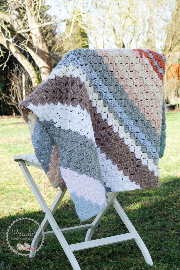 C2C Blanket from Leftover Yarn