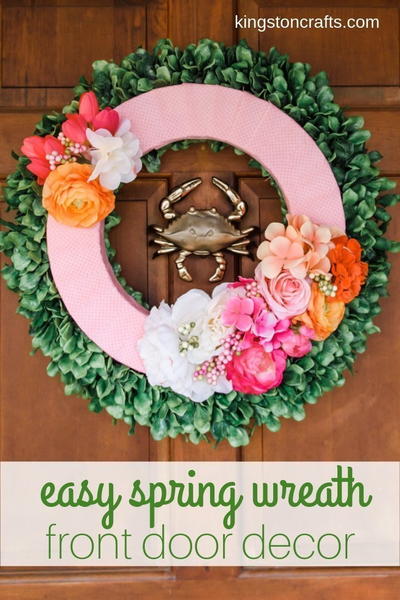 Easy Spring Wreath: Front Door Decor
