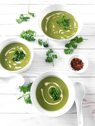 Spring Green Pea and Mint Soup