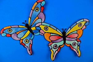 Faux Stained-Glass Butterfly Craft