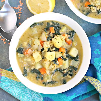 Red Lentil Potato Soup