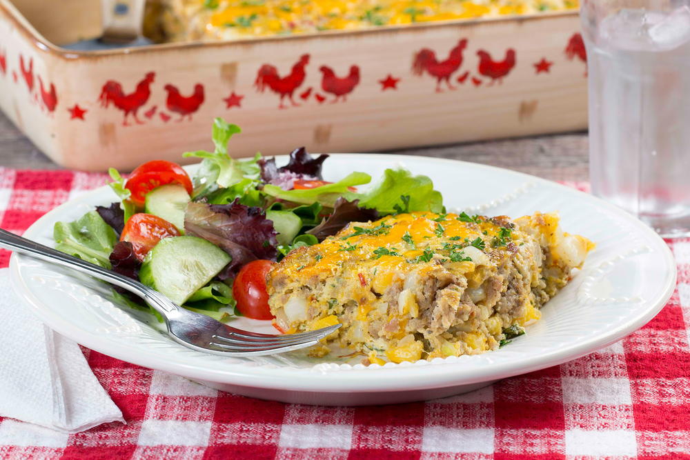 Hominy Sausage Casserole | MrFood.com